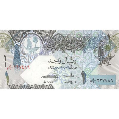 اسکناس 1 ریال بدون تاریخ (2015) حمد بن خلیفه آل ثانی - Abdullah Saud al-Thani & Ali Shareef al-Emadi - تک - UNC63 - قطر