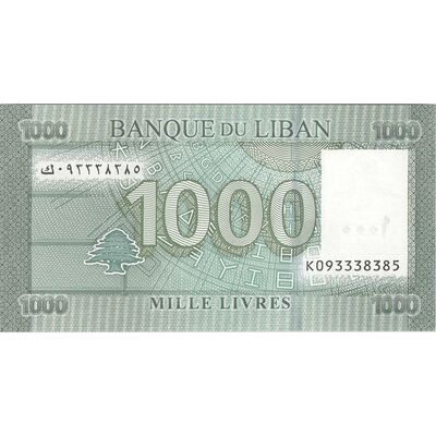 اسکناس 1000 لیره 2016 جمهوری - تک - UNC64 - لبنان