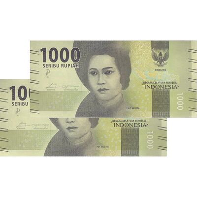 اسکناس 1000 روپیه 2016 جمهوری - جفت - UNC64 - اندونزی