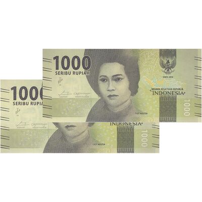اسکناس 1000 روپیه 2016 جمهوری - جفت - UNC63 - اندونزی