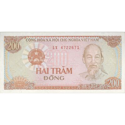 اسکناس 200 دانگ 1987 جمهوری سوسیالیستی - تک - UNC62 - ویتنام