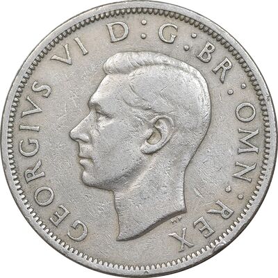 سکه 1/2 کرون 1947 جرج ششم - EF40 - انگلستان