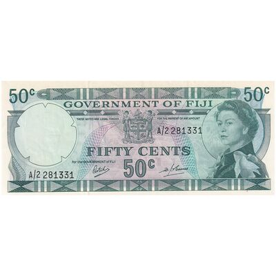 اسکناس 50 سنت بدون تاریخ (1969) الیزابت دوم - تک - AU - فیجی
