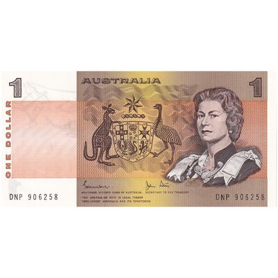 اسکناس 1 دلار بدون تاریخ (1974-1984) الیزابت دوم - تک - UNC64 - استرالیا