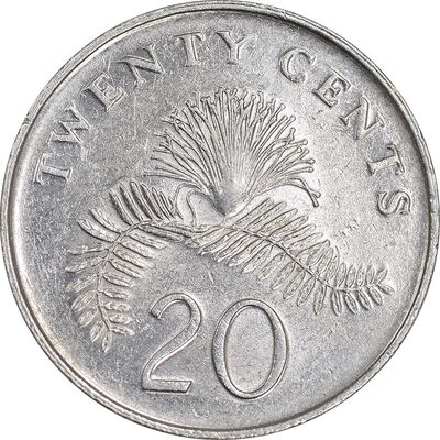 سکه 20 سنت 2006 جمهوری - روبان باز - AU55 - سنگاپور