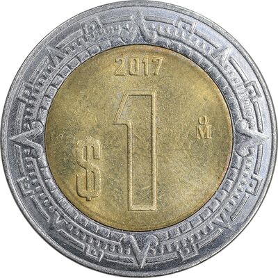 سکه 1 پزو 2017 ایالات متحده - MS62 - مکزیک