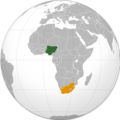 south africa on map