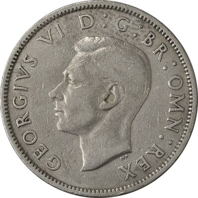 سکه 2 شیلینگ 1950 جرج ششم - VF35 - انگلستان