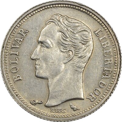 سکه 25 سنتیمو 1960 - AU58 - ونزوئلا