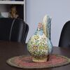 مجسمه خروس سفال لعابی در چیدمان