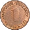سکه 1 فینیگ 1972F جمهوری فدرال - AU55 - آلمان