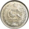 سکه 1 ریال 1323/2 نقره - سورشارژ تاریخ - نوع یک - MS64 - محمد رضا شاه