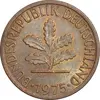 سکه 1 فینیگ 1975F جمهوری فدرال - EF45 - آلمان