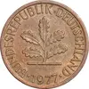 سکه 1 فینیگ 1977D جمهوری فدرال - AU50 - آلمان