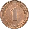 سکه 1 فینیگ 1977F جمهوری فدرال - AU50 - آلمان