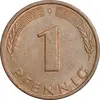 سکه 1 فینیگ 1979D جمهوری فدرال - EF45 - آلمان