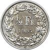 سکه 1/2 فرانک 1957 دولت فدرال - AU55 - سوئیس سکه 1/2 فرانک 1957 دولت فدرال - AU55 - سوئیس