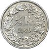 سکه 1/2 فرانک 1960 دولت فدرال - AU50 - سوئیس
