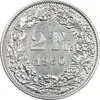 سکه 2 فرانک 1960 دولت فدرال - AU50 - سوئیس
