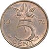 سکه 5 سنت 1974 یولیانا - MS61 - هلند