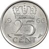 سکه 25 سنت 1966 یولیانا - MS61 - هلند