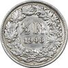سکه 1/2 فرانک 1948 دولت فدرال - EF40 - سوئیس سکه 1/2 فرانک 1948 دولت فدرال - EF40 - سوئیس
