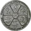 مدال نقره انقلاب سفید 1346 (با جعبه فابریک) - AU - محمد رضا شاه
