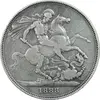 سکه 1 کرون 1888 ویکتوریا - VF30 - انگلستان