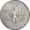 سکه کوارتر دلار 2003D ایالتی (ایلینوی) - AU58 - آمریکا
