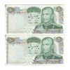 اسکناس 50 ریال 1350 (آموزگار - سمیعی) - جفت - UNC62 - محمد رضا شاه