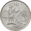 سکه کوارتر دلار 2000P ایالتی (ماساچوست) - MS63 - آمریکا