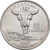 سکه کوارتر دلار 2007P ایالتی (مونتانا) - MS63 - آمریکا