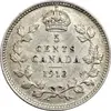 سکه 5 سنت 1913 جرج پنجم - AU55 - کانادا