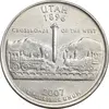 سکه کوارتر دلار 2007P ایالتی (یوتا) - AU58 - آمریکا