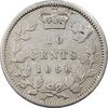 سکه 10 سنت 1858 ویکتوریا - VF35 - کانادا