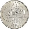 سکه کوارتر دلار 2002P ایالتی (ایندیانا) - MS62 - آمریکا