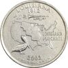 سکه کوارتر دلار 2002D ایالتی (لوئیزیانا) - AU - آمریکا