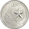 سکه کوارتر دلار 2004D ایالتی (تگزاس) - AU58 - آمریکا