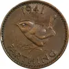سکه 1 فارتینگ 1941 جرج ششم - AU50 - انگلستان