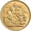 سکه طلا 1 ساورین 1908 ادوارد هفتم - MS61 - انگلیس