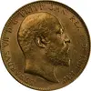 سکه طلا 1 ساورین 1908 ادوارد هفتم - MS61 - انگلیس
