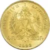 سکه 10 فرانک (4 فلورین) 1892 فرانتس یوزف یکم (طلا) - MS64 - اتریش