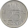 سکه 25 سنت 1970 یولیانا - EF45 - هلند