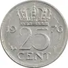 سکه 25 سنت 1976 یولیانا - EF45 - هلند