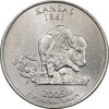 سکه کوارتر دلار 2005P ایالتی (کانزاس) - MS63 - آمریکا