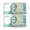 اسکناس 100000 دینار 1993 جمهوری - جفت - UNC63 - کرواسی