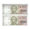 اسکناس 500 آئوسترال بدون تاریخ (1990) جمهوری فدرال - RDP, JGF² - جفت - UNC63 - آرژانتین