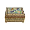 جعبه خاتم کاری طرح گل و مرغ - 051339