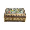 جعبه خاتم کاری طرح گل و مرغ - 051344 جعبه خاتم کاری طرح گل و مرغ - 051344