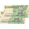 اسکناس یک منات 2014 جمهوری - جفت - UNC63 - ترکمنستان